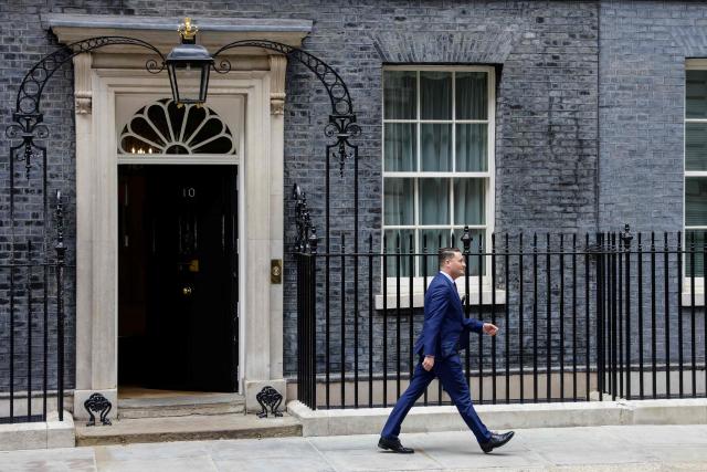 Britain's Health Secretary Wes Streeting leaves Number 10 Downing Street after meeting with the prime minister in central London on May 13, 2026. Britain's Prime Minister Keir Starmer, fighting to face down a revolt within his ruling Labour party, has promised his government will be "better" and bolder to assuage disgruntled voters impatient for change. (Photo by Brook Mitchell / AFP)