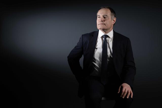 (FILES) French far-right party Rassemblement National (RN) party member and former head of the EU's border agency Frontex Fabrice Leggeri, poses during a photo session in Paris, on March 25, 2024. An investigation targeting former Frontex chief and current National Rally MEP Fabrice Leggeri, who is accused of complicity in crimes against humanity, has been officially opened by the investigative services of the Paris judicial court, AFP learned on May 13, 2026, from sources close to the case. (Photo by Stefano RELLANDINI / AFP)