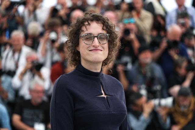 US director and screenwriter Jane Schoenbrun poses during a photocall of the film "Teenage Sex and Death at Camp Miasma" at the 79th edition of the Cannes Film Festival in Cannes, southern France on May 13, 2026. (Photo by Sameer AL-DOUMY / AFP)