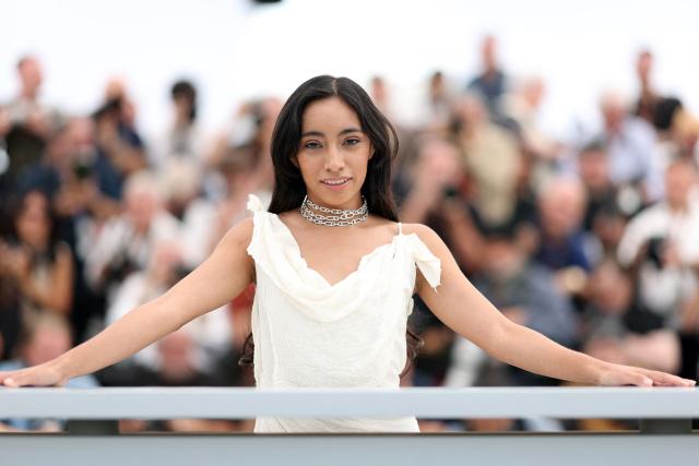 Mexican actress Anna Diaz poses during a photocall of the film "Ceniza en la Boca" at the 79th edition of the Cannes Film Festival in Cannes, southern France on May 13, 2026. (Photo by Sameer AL-DOUMY / AFP)