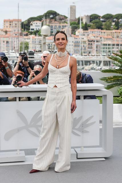 US actress Jordana Brewster poses during a photocall of the film "The Fast and the Furious" at the 79th edition of the Cannes Film Festival in Cannes, southern France on May 13, 2026. (Photo by Thibaud MORITZ / AFP)