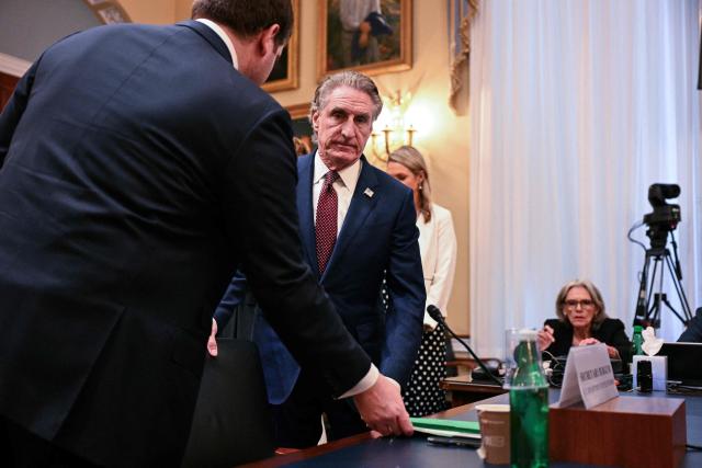 US Interior Secretary Doug Burgum arrives to testify during a House Committee on Natural Resources hearing to examine the 2027 budget for the Department of the Interior on Capitol Hill in Washington, DC, on May 13, 2026. (Photo by Jim WATSON / AFP)