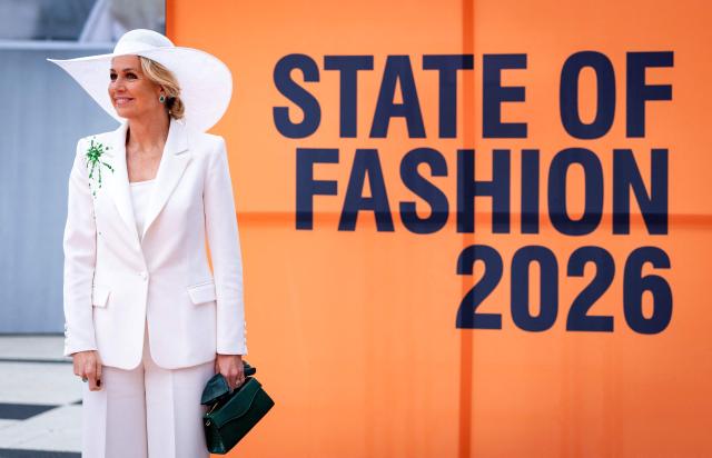 Queen Máxima of The Netherlandsattends the opening of the State of Fashion Biennial 2026 in Arnhem on May 13, 2026. (Photo by Iris van den Broek / ANP / AFP) / Netherlands OUT