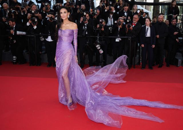Member of the jury US actress and producer Demi Moore arrives for the screening of the film "La Vie d'une femme" (A Woman's Life) at the 79th edition of the Cannes Film Festival in Cannes, southern France on May 13, 2026. (Photo by Valery HACHE / AFP)