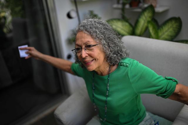 Former Sandinista National Liberation Front (FSLN) guerrilla commander Monica Baltodano gestures as she speaks during an interview with AFP at her home in San Jose on May 10, 2026. Nicaragua’s co-president, Rosario Murillo, will not remain in power after Daniel Ortega’s death, said former guerrilla commander Baltodano in an interview with AFP whilst in exile in Costa Rica. (Photo by MARTIN BERNETTI / AFP)