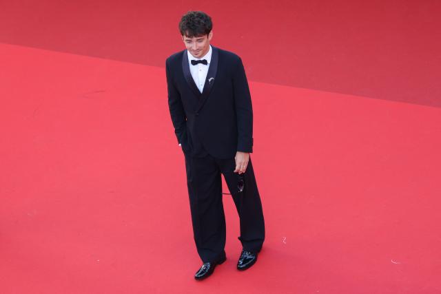 Monegasque driver Charles Leclerc arrives for the screening of the film "La Vie d'une femme" (A Woman's Life) at the 79th edition of the Cannes Film Festival in Cannes, southern France on May 13, 2026. (Photo by Sameer AL-DOUMY / AFP)