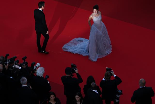 British actress Alia Bhatt arrives for the screening of the film "La Vie d'une femme" (A Woman's Life) at the 79th edition of the Cannes Film Festival in Cannes, southern France on May 13, 2026. (Photo by Sameer AL-DOUMY / AFP)
