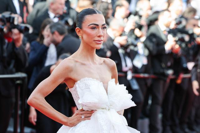 US billionaire Skye Hankey arrives for the screening of the film "La Vie d'une femme" (A Woman's Life) at the 79th edition of the Cannes Film Festival in Cannes, southern France on May 13, 2026. (Photo by Thibaud MORITZ / AFP)