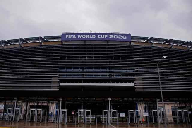 General view of the MetLife Stadium in East Rutherford, New Jersey on May 9, 2026. Anthony Duro had hoped the World Cup coming to his soccer-mad New Jersey town would mean watching games at nearby MetLife Stadium, but sky-high ticket prices are beyond his budget. (Photo by Leonardo MUNOZ / AFP) / TO GO WITH AFP STORY BY BEN TURNER