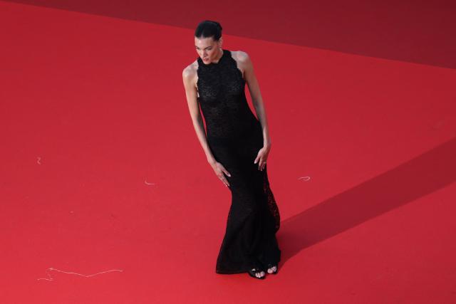Canadian singer Charlotte Cardin arrives for the screening of the film "La Vie d'une femme" (A Woman's Life) at the 79th edition of the Cannes Film Festival in Cannes, southern France on May 13, 2026. (Photo by Sameer AL-DOUMY / AFP)