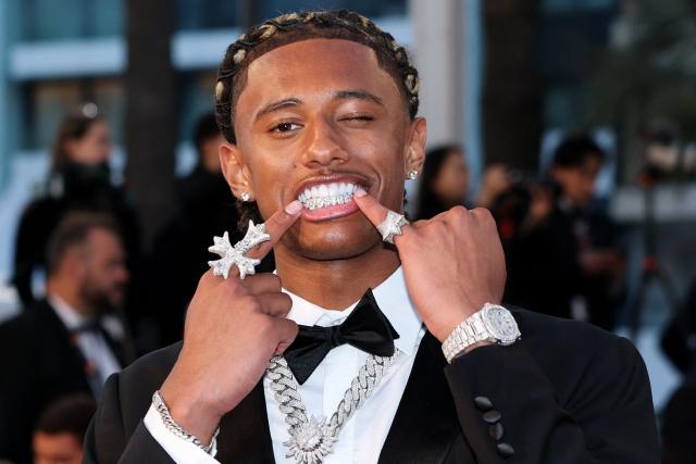 French basketball player Diamant Blazi arrives for the screening of the film "L'Abandon" at the 79th edition of the Cannes Film Festival in Cannes, southern France on May 13, 2026. (Photo by Thibaud MORITZ / AFP)