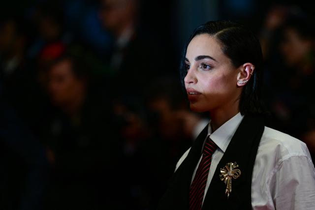 Swiss actress Souheila Yacoub arrives for the screening of the film "L'Age d'or" (The Golden Age) at the 79th edition of the Cannes Film Festival in Cannes, southern France on May 13, 2026. (Photo by Olivier CHASSIGNOLE / AFP)