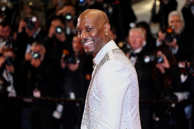 US actor Tyrese Gibson gestures as he arrives for the screening of the film "The Fast and the Furious" at the 79th edition of the Cannes Film Festival in Cannes, southern France on May 13, 2026. (Photo by Sameer AL-DOUMY / AFP)