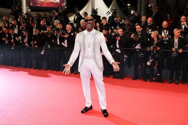 US actor Tyrese Gibson gestures as he arrives for the screening of the film "The Fast and the Furious" at the 79th edition of the Cannes Film Festival in Cannes, southern France on May 13, 2026. (Photo by Sameer AL-DOUMY / AFP)