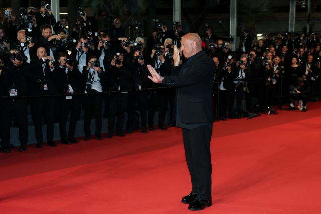 US actor Vin Diesel arrives for the screening of the film "The Fast and the Furious" at the 79th edition of the Cannes Film Festival in Cannes, southern France on May 13, 2026. (Photo by Thibaud MORITZ / AFP)
