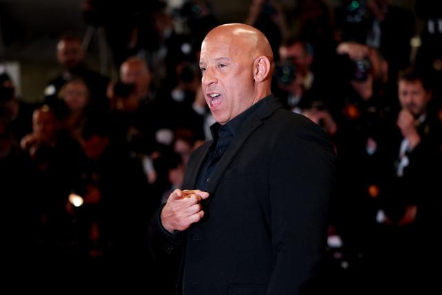 US actor Vin Diesel arrives for the screening of the film "The Fast and the Furious" at the 79th edition of the Cannes Film Festival in Cannes, southern France on May 13, 2026. (Photo by Sameer AL-DOUMY / AFP)