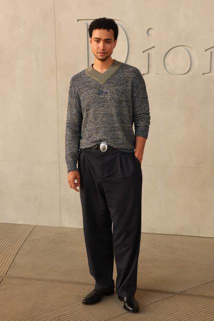US actor Archie Madekwe attends the Dior 2027 Cruise collection fashion show at the Los Angeles County Museum of Art (LACMA) in Los Angeles on May 13, 2026. (Photo by Patrick T. Fallon / AFP)