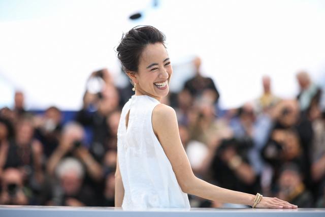 Japanese actress Shizuka Ishibashi poses during a photocall of the film "Nagi Notes" at the 79th edition of the Cannes Film Festival in Cannes, southern France on May 14, 2026. (Photo by Valery HACHE / AFP)