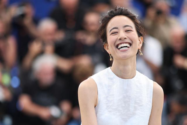 Japanese actress Shizuka Ishibashi poses during a photocall of the film "Nagi Notes" at the 79th edition of the Cannes Film Festival in Cannes, southern France on May 14, 2026. (Photo by Valery HACHE / AFP)