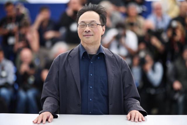 Japanese director and screenwriter Koji Fukada poses during a photocall of the film "Nagi Notes" at the 79th edition of the Cannes Film Festival in Cannes, southern France on May 14, 2026. (Photo by Valery HACHE / AFP)