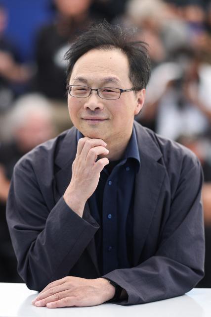 Japanese director and screenwriter Koji Fukada poses during a photocall of the film "Nagi Notes" at the 79th edition of the Cannes Film Festival in Cannes, southern France on May 14, 2026. (Photo by Valery HACHE / AFP)