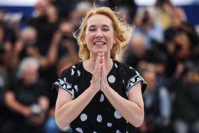 French actress Emmanuelle Bercot poses during a photocall of the film "L'Abandon" at the 79th edition of the Cannes Film Festival in Cannes, southern France on May 14, 2026. (Photo by Valery HACHE / AFP)