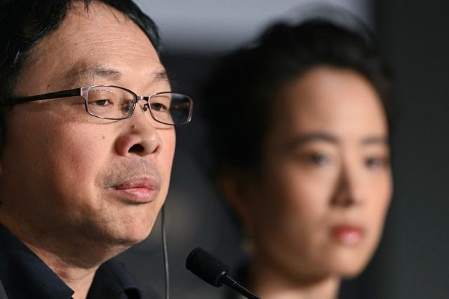 Japanese director, screenwriter, editor, and producer Koji Fukada attends a press conference for the film "Nagi Notes" at the 79th edition of the Cannes Film Festival in Cannes, southern France on May 14, 2026. (Photo by Blanca CRUZ / AFP)