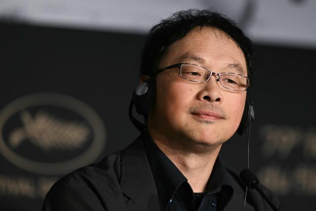 Japanese director, screenwriter, editor, and producer Koji Fukada attends a press conference for the film "Nagi Notes" at the 79th edition of the Cannes Film Festival in Cannes, southern France on May 14, 2026. (Photo by Blanca CRUZ / AFP)