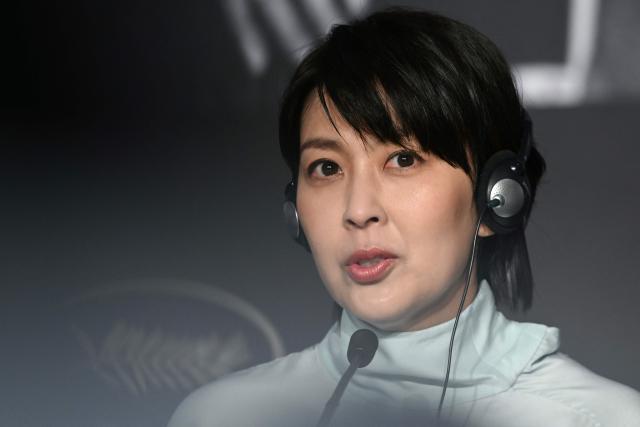 Japanese actress Takako Matsu attends a press conference for the film "Nagi Notes" at the 79th edition of the Cannes Film Festival in Cannes, southern France on May 14, 2026. (Photo by Blanca CRUZ / AFP)
