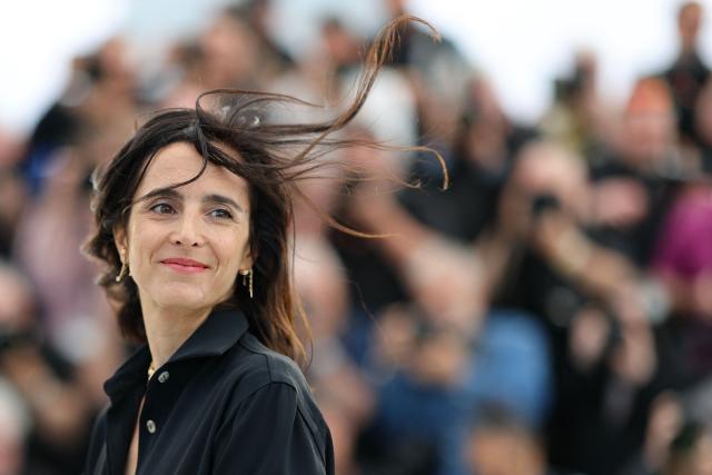 French director Charline Bourgeois-Tacquet poses during a photocall of the film "La Vie d'une femme" (A Woman's Life) at the 79th edition of the Cannes Film Festival in Cannes, southern France on May 14, 2026. (Photo by Thibaud MORITZ / AFP)