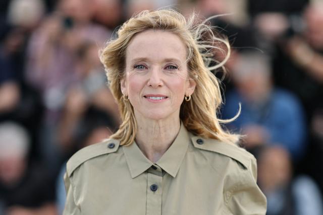 French actress Lea Drucker poses during a photocall of the film "La Vie d'une femme" (A Woman's Life) at the 79th edition of the Cannes Film Festival in Cannes, southern France on May 14, 2026. (Photo by Thibaud MORITZ / AFP)
