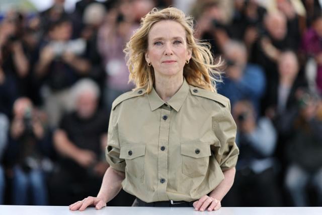 French actress Lea Drucker poses during a photocall of the film "La Vie d'une femme" (A Woman's Life) at the 79th edition of the Cannes Film Festival in Cannes, southern France on May 14, 2026. (Photo by Thibaud MORITZ / AFP)