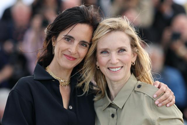 French director Charline Bourgeois-Tacquet (L) and French actress Lea Drucker pose during a photocall of the film "La Vie d'une femme" (A Woman's Life) at the 79th edition of the Cannes Film Festival in Cannes, southern France on May 14, 2026. (Photo by Thibaud MORITZ / AFP)