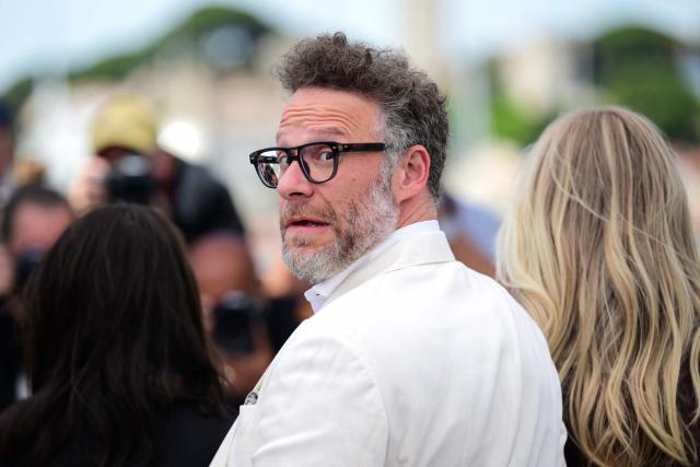 US actor and producer Seth Rogen poses during a photocall of the film "Tangles: A Story About Alzheimer's, My Mother and Me" at the 79th edition of the Cannes Film Festival in Cannes, southern France on May 14, 2026. (Photo by Olivier CHASSIGNOLE / AFP)