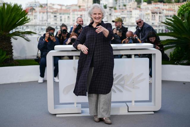 French actress Marie-Christine Barrault poses during a photocall of the film "La Vie d'une femme" (A Woman's Life) at the 79th edition of the Cannes Film Festival in Cannes, southern France on May 14, 2026. (Photo by Olivier CHASSIGNOLE / AFP)