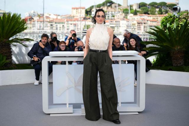 Swiss actress Souheila Yacoub poses during a photocall of the film "L’Age d'Or" (The Golden Age) at the 79th edition of the Cannes Film Festival in Cannes, southern France on May 14, 2026. (Photo by Olivier CHASSIGNOLE / AFP)