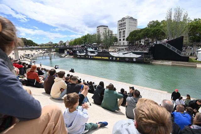Spectators attend the FISE (Extreme Sports International Festival) in Montpellier, southern of France, on May 14, 2026. (Photo by Sylvain THOMAS / AFP)