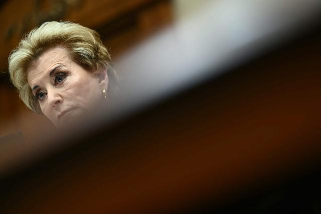 US Education Secretary Linda McMahon testifies at a House Committee on Education and Workforce hearing titled "Examining the Policies and Priorities of the Department of Education" on Capitol Hill in Washington, DC, on May 14, 2026. (Photo by Kent NISHIMURA / AFP)