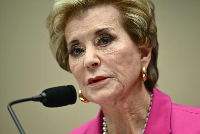 US Education Secretary Linda McMahon testifies at a House Committee on Education and Workforce hearing titled "Examining the Policies and Priorities of the Department of Education" on Capitol Hill in Washington, DC, on May 14, 2026. (Photo by Kent NISHIMURA / AFP)