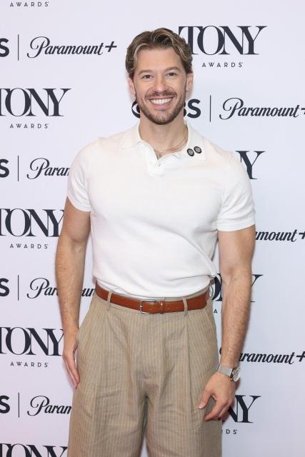 US actor Constantine Rousouli arrives for the 79th Annual Tony Awards "Meet the Nominees" event in New York City on May 14, 2026. (Photo by ANGELA WEISS / AFP)