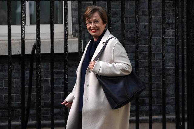 Austria's First Lady, Doris Schmidauer arrives at 10 Downing Street in central London on May 14, 2026 to attend a the Summit of First Ladies and Gentlemen Global Platform, as part of the UK and Ukraine's 100 Year Partnership. (Photo by CARLOS JASSO / AFP)