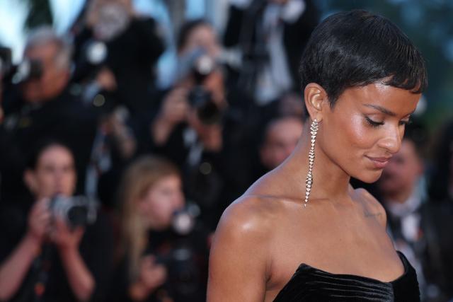 Brazilian model Narah Baptista arrives for the screening of the film "Histoires Paralleles" (Parallel Tales) at the 79th edition of the Cannes Film Festival in Cannes, southern France on May 14, 2026. (Photo by Sameer AL-DOUMY / AFP)