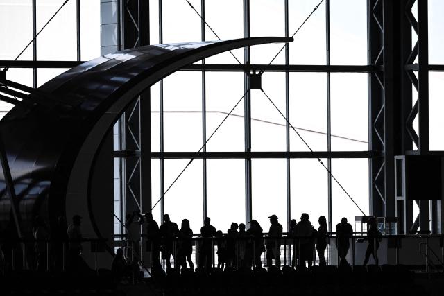 Visitors are seen at Dallas Stadium (temporarily renamed from AT&T Stadium for the 2026 FIFA World Cup) in Arlington, Texas, on May 14, 2026. (Photo by RONALDO SCHEMIDT / AFP)