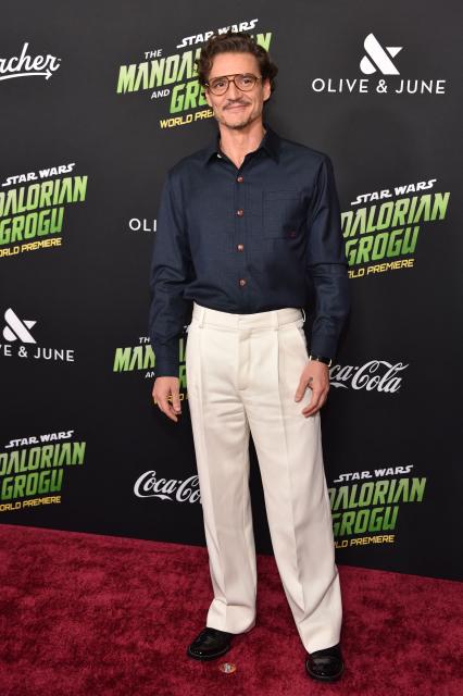 Chilean-US actor Pedro Pascal attends the world premiere of "Star Wars: The Mandalorian and Grogu" at the TCL Chinese Theatre in Los Angeles on May 14, 2026. (Photo by Chris Delmas / AFP)