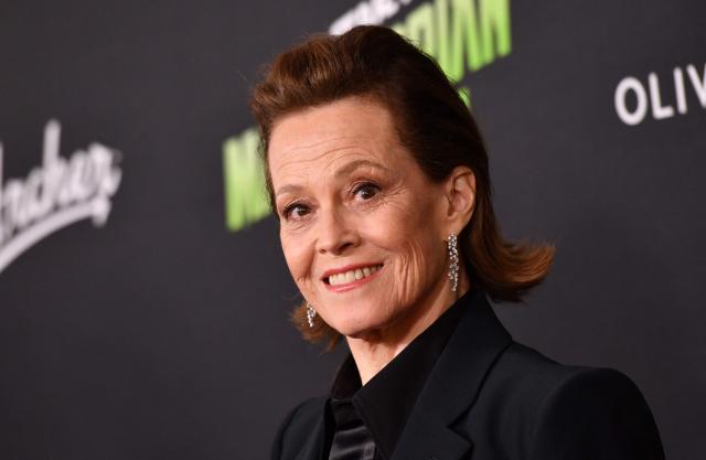 US actress Sigourney Weaver attends the world premiere of "Star Wars: The Mandalorian and Grogu" at the TCL Chinese Theatre in Los Angeles on May 14, 2026. (Photo by Chris DELMAS / AFP)