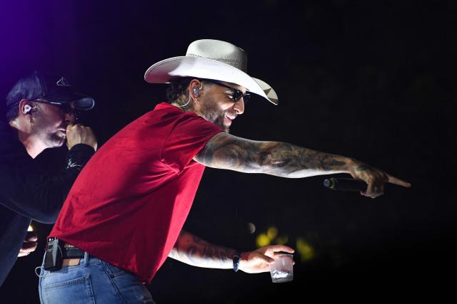 Colombian singer Maluma performs on stage during the launch of his new album 'Loco x Volver' in Medellin, Colombia on May 14, 2026. (Photo by Jaime SALDARRIAGA / AFP)