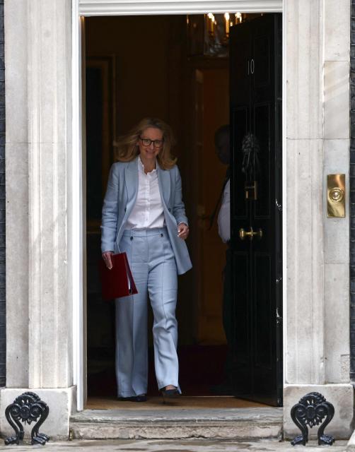 Britain's newly appointed Chief Secretary to the Treasury Lucy Rigby leaves 10 Downing Street in central London on May 15, 2026. (Photo by Henry NICHOLLS / AFP)