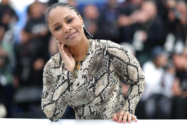 Haitian director, screenwriter, actress and producer Gessica Geneus pos during a photocall of the film "Mary Magdalene" at the 79th edition of the Cannes Film Festival in Cannes, southern France on May 15, 2026. (Photo by Sameer AL-DOUMY / AFP)