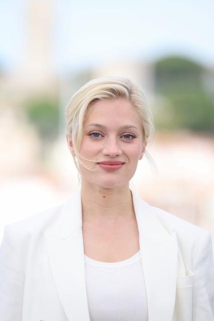 French actress Nadia Tereszkiewicz poses during a photocall of the film "Une Vie Manifeste" at the 79th edition of the Cannes Film Festival in Cannes, southern France on May 15, 2026. (Photo by Valery HACHE / AFP)