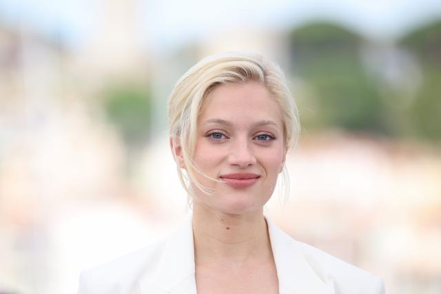 French actress Nadia Tereszkiewicz poses during a photocall of the film "Une Vie Manifeste" at the 79th edition of the Cannes Film Festival in Cannes, southern France on May 15, 2026. (Photo by Valery HACHE / AFP)